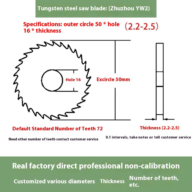 1142-Tungsten steel saw blade milling cutter ebony circular saw blade integral tungsten carbide saw blade outer diameter 20/30/40/60/80/100 Shandong Denso Pricision Tools Co.,Ltd.